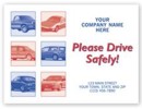 6517 "Please Drive Safely" Auto Floor Mat, personalized with your business information