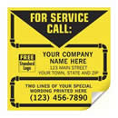 CL14 Contractor Service Label w/pipe boarder
