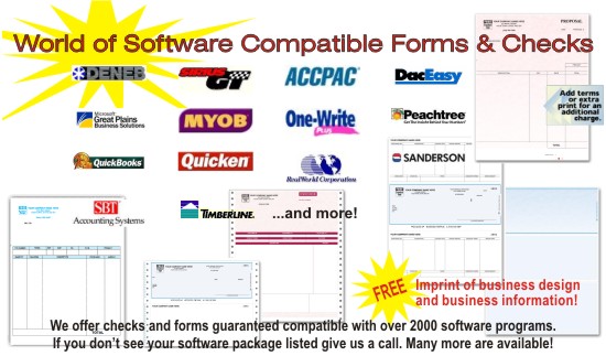 World of Software Compatible Forms & Checks