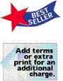 Best Seller, Add terms or extra print for an additional charge