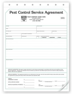 129 Pest Control Service Agreement form personalized with your business information