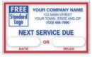 1690A Windshield Static-Cling Label personalized with your business information