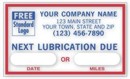 1690B Windshield Static-Cling Label personalized with your business information