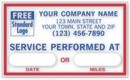 1690F Windshield Static-Cling Label personalized with your business information