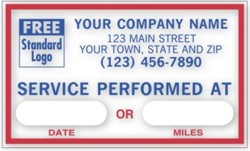 1690F Service Performed at Label personalized with your business information