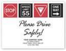 200116 "Please Drive Safely" Auto Floor Mat personalized with your business information