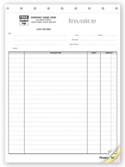 209 Contractor Invoice personalized with your business information