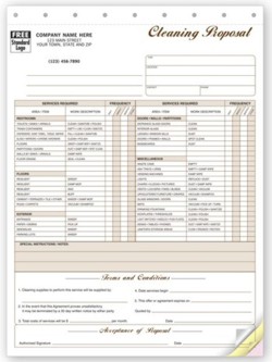 5521 Cleanin Proposal form personalized with your business information