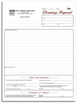 5523 Cleaning Proposal form personalized with your business information