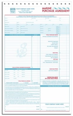 5595 Marine Sales Purchase Agreement form personalized with your business information