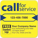 58166 "Call for Service" label personalized with business information!