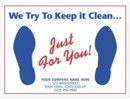 6515 "Just for Your" Auto Floor Mat personalized with your business information