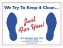 6515 "Just for Your" Auto Floor Mat personalized with your business information