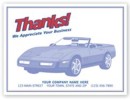 6516 "Thanks" Auto Floor Mat, personalized with your business information