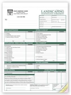 6523 Landscaping Maintenance Invoice personalized with your business information