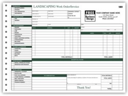 6537 Landscape Invoice personalized with your business information
