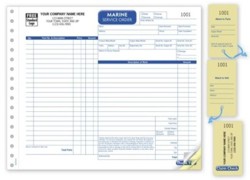 AUT0319 Marine Service Order form personalized with your business information