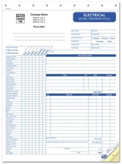 CON6520 Checklist Electrical Work Order personalized with your business information
