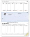 DLM331 Sage 50 Payroll Laser Check, middle format, personalized with business and bank information