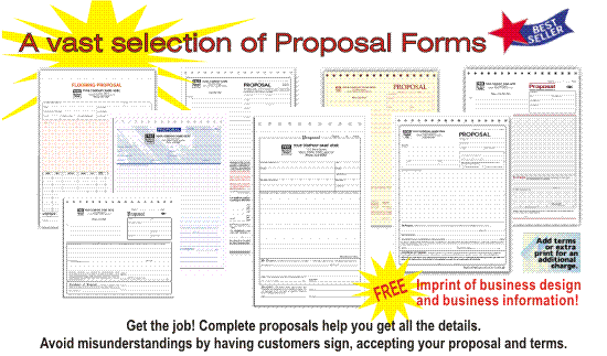 A vast selection of proposal forms at your finger-tips